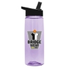Garyline® Flair Tritan® Bottle with Flip-Straw Lid - 26 oz. - Transparent lilac